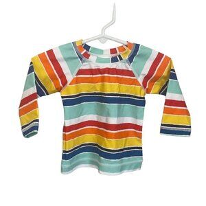 Hanna Andersson Sunblock Rash Guard Rainbow Swim Suit top Sz 60 3-6m shirt